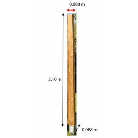 Pannello di Recinzione con veneziane mobil in legno termo trattato 80x40mm