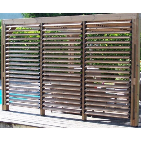 Kit frangivista 3,5 m – Doghe orientabili in legno – Compatibile THO 3531 e 3562 – TV35 Foresta