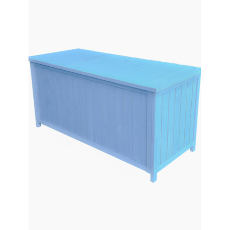 Cassapanca da Giardino in Legno Trattato 127x55x60 Blu