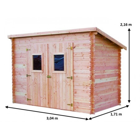 Casetta da Giardino  Dalmat In Legno Douglas 20 mm 300x165 Senza Pavimento