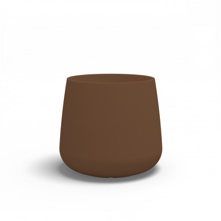 Vaso moderno di design Ø53 H55 in polimero bronzo resistente per interno ed esterno - Made in Italy - Monacis