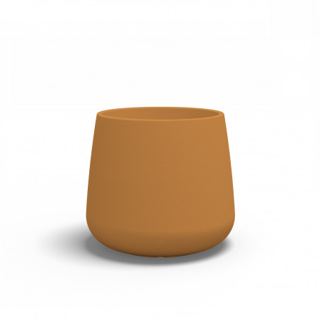 Vaso moderno di design Ø53 H55 in polimero impruneta resistente per interno ed esterno - Made in Italy - Monacis