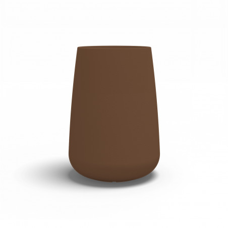 Vaso alto moderno di design Ø43 H75 in polimero bronzo resistente per interno ed esterno - Made in Italy - Monacis