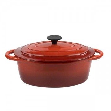 Oval Cast Iron Casserole with Lid Cop Normandie cm 29 Ilsa