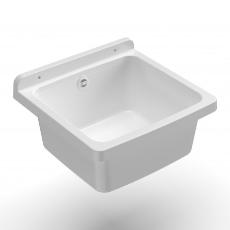 Lavatoio per Esterno 40x40 Effetto Granito con Sifone Lavabo a Muro Mongardi