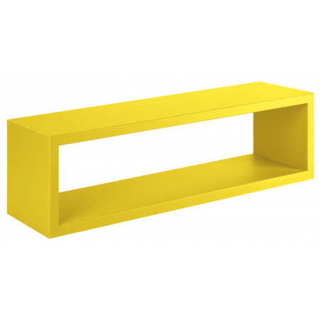 Mensola da Muro, Pensile Bagno, Mensola da Parete, Scaffale da Parete, Giallo Canarino, 60x17 p15,5 cm - Regolo