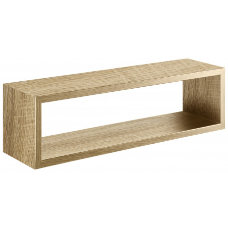 Mensola da Muro, Pensile Bagno, Mensola da Parete, Scaffale da Parete, Rovere Sagerau, 60x17 p15,5 cm - Regolo