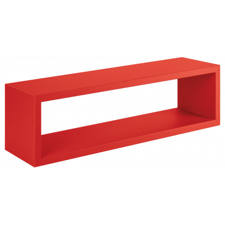 Mensola da Muro, Pensile Bagno, Mensola da Parete, Scaffale da Parete, Rosso, 60x17 p15,5 cm - Regolo