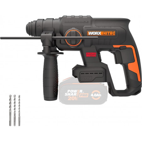 Martello Demolitore WX381.9 20V Brushless SDS 2,0J Corpo Macchina per Calcestruzzo - Worx