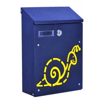 Letterbox Blinky Lumaca Black Steel 21X8,5X30H