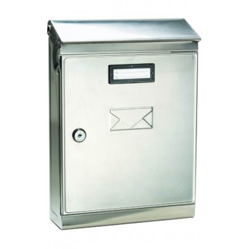 Madeinitaly Magazine Stainless Steel Mailbox 25X9X37H