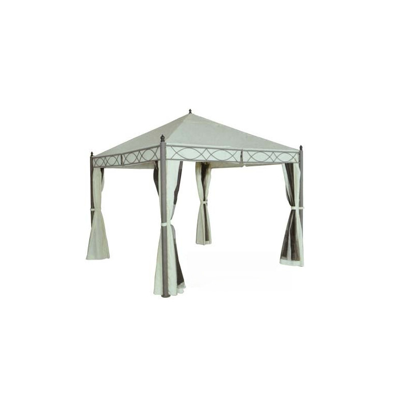 Pareti Laterali Per Gazebo 62450 Con Finestre - Beige, Ricambio Originale Lato