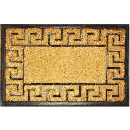 Zerbino Brixo Cocorub Greca 40x80 cm – Fibra di Cocco, Supporto in Gomma, Design Greca