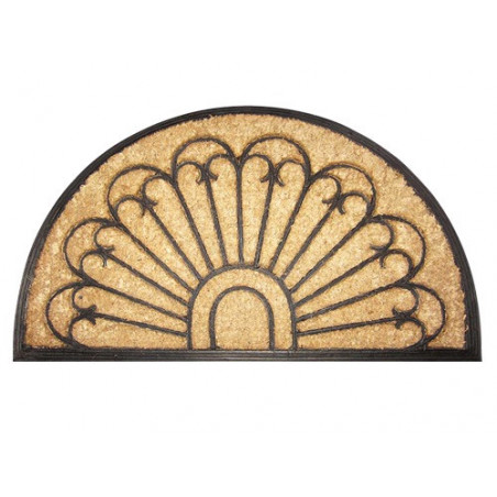 Zerbino Brixo Cocorub Mezzaluna Arco 45x75 cm – Fibra di Cocco, Supporto in Gomma, Design Arco