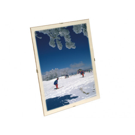 Cornice a giorno 35x50 cm – Plexiglass trasparente, Retro in MDF, Clip in metallo