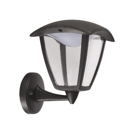 Lanterna Selene LED a Muro Braccio Inferiore – Alluminio Nero, 7W, IP54, Esterni – GDLC