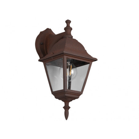 Lanterna da Muro Livenza Down – Finitura Ruggine – IP44 – Trio Lighting – Giardini, Porticati