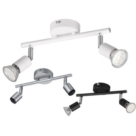 Faretto soffitto Paris 2 luci – Titanio – Trio Lighting – Illuminazione interni orientabile