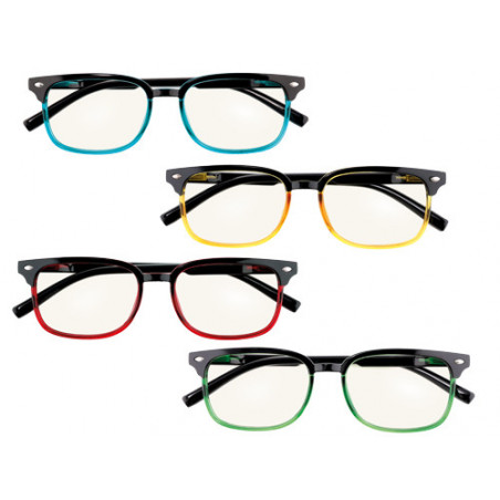 Set 4 occhiali da lettura De Tomaso – Diottria +1.0 – Protezione luce blu – Design unisex