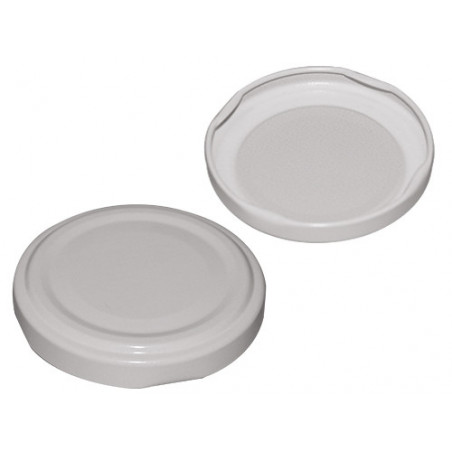 Tappi twist-off bianchi Ø53 mm – Confezione 100 pezzi – Per conserve e marmellate
