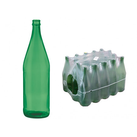 Bottiglie in vetro per acqua minerale 1 litro – Confezione 20 pezzi – Per uso domestico e ristorazione