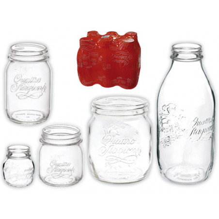 Vasi in vetro Quattro Stagioni 500 cc Ø70 mm – Confezione 6 pezzi – Per conserve e marmellate