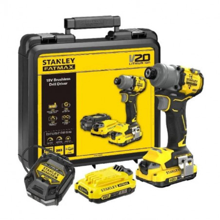 Avvitatore a percussione 18V Stanley FatMax V20 – 2 batterie 2Ah – Brushless