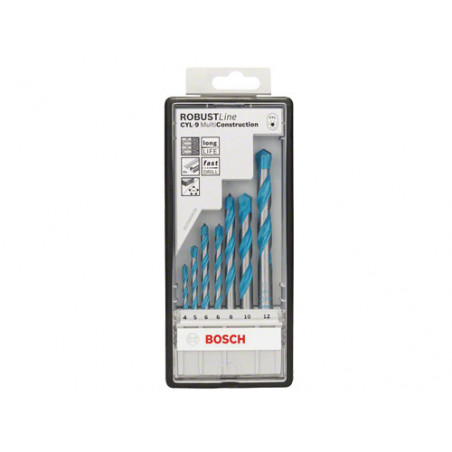 Set punte universali Bosch 4–12 mm 7 pezzi – Foratura multi-materiale precisa