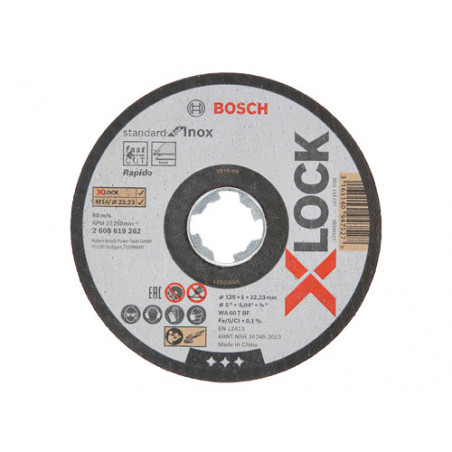 Mole da taglio Bosch X-LOCK 115x1 mm – Confezione 10 pezzi – Taglio rapido su metallo