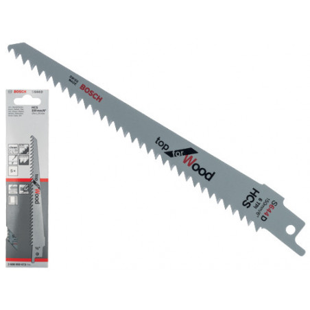 Lame Bosch S 644 D CF.5PZ – Tagli rapidi su legno tenero – Confezione da 5 pezzi