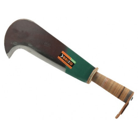 Roncola Brixo 40 cm – Lama in acciaio forgiato, manico cuoio – Per potatura versatile