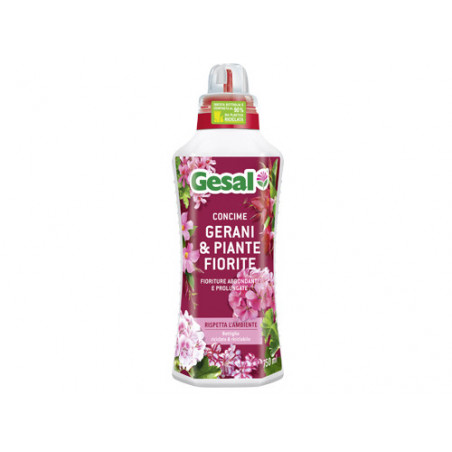 Concime liquido Gesal Gerani 750 ml – Fioriture abbondanti e prolungate
