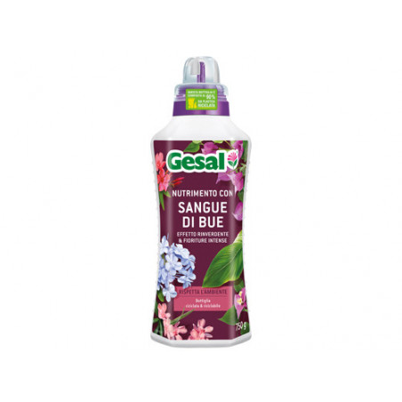 Concime liquido Gesal Sangue di Bue 750 ml – Rinverdente per piante verdi e da fiore