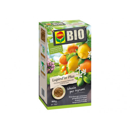 Concime Compo Blu Lupin d'Or Plus 800 g – Nutrimento organico per agrumi e piante acidofile