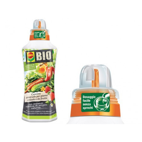 Concime liquido organico per orto e frutta – 1L – COMPO BIO – Nutrizione naturale per piante vigorose
