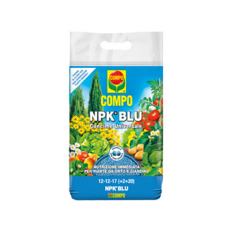 Concime granulare universale – 4kg – COMPO NPK+BLU – Nutrizione immediata per orto e giardino