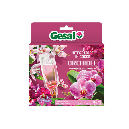 Nutrimento in gocce per orchidee – 5 fiale da 30ml – GESAL – Favorisce la rifioritura e la crescita sana