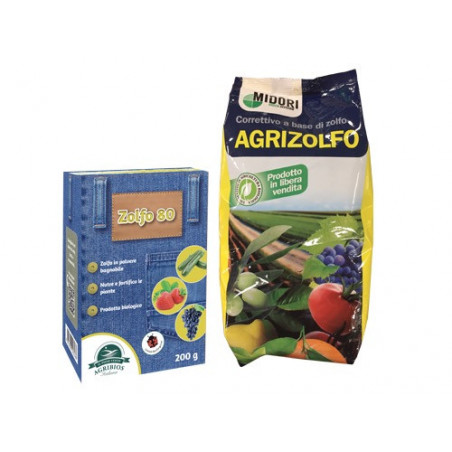 Concime Zolfo 80 – 1kg – Midori – Apporto di zolfo per piante più forti e resistenti