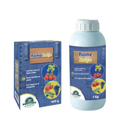 Concime Rame + Zolfo 400g – Agribios – Nutrimento e protezione per piante – H16509