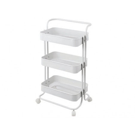 Carrello a 3 ripiani 43x34x80,5 cm – Struttura in metallo – Organizzazione domestica