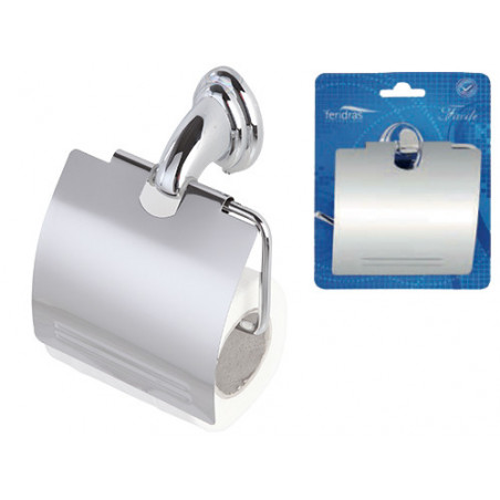 Portarotolo Facile in acciaio cromato – Fissaggio a viti – Design moderno per il bagno