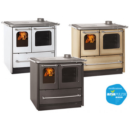 Cucina a legna Sovrana Easy Evo 2.0 Bianca – 7,5 kW – Forno 41L – La Nordica – Riscaldamento e cottura tradizionale