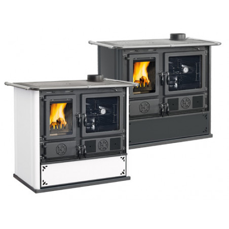 Cucina a legna Rosa 5.0 Steel Antracite – 8,8 kW – Forno 41L – La Nordica – Eleganza e performance per ogni ambiente