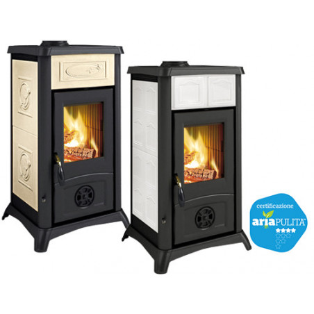 Stufa a legna Gemma Liberty Bianca – 6,0 kW – La Nordica – Eleganza classica per ambienti rustici