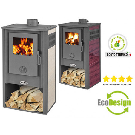 Stufa a legna Kursal King Deluxe Crema – 7,2 kW – K-Line – Eleganza e potenza per ambienti fino a 93 m³