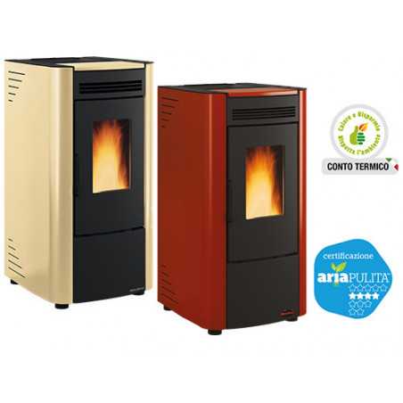 Stufa a pellet Ketty Evo 2.0 Pergamena – 6,5 kW – La Nordica – Riscaldamento compatto per ambienti fino a 187 m³