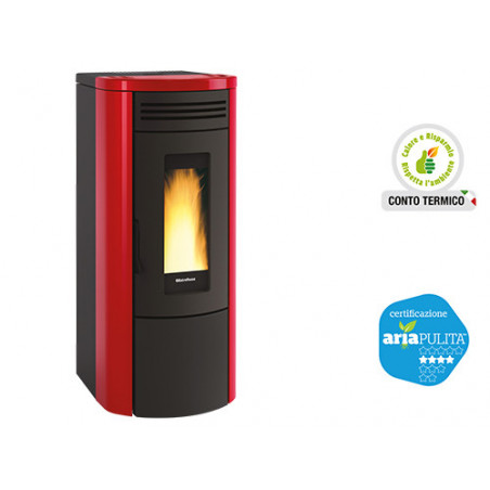 Termostufa a pellet Costanza Idro Bordeaux – 17 kW – La Nordica – Riscaldamento per ambienti fino a 487 m³