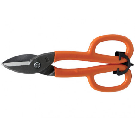 Forbici da lattoniere Brixo 26 cm – Acciaio forgiato – Manico plastificato arancione