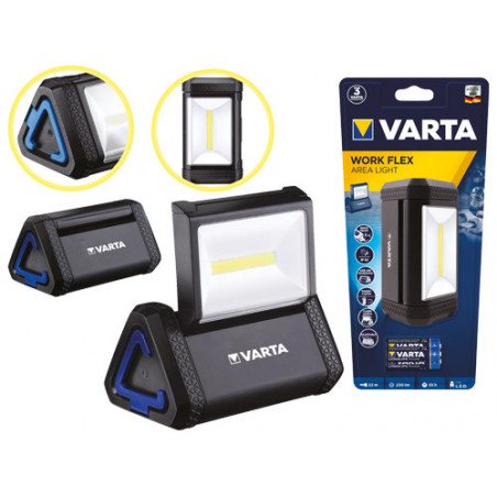 Lampada Varta Work Flex Area Light – 230 lm – IP54 – Supporto magnetico integrato