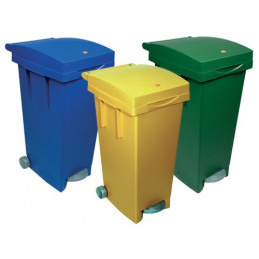 Bidone quadrato 80L verde...